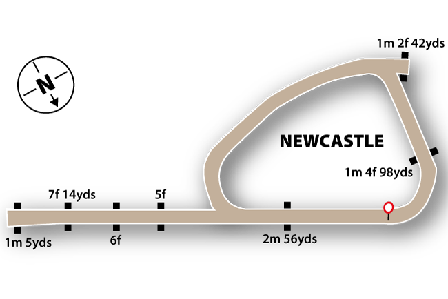 Newcastle course map